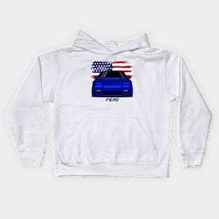 Front Blue Fiero Kids Hoodie